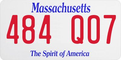 MA license plate 484QO7
