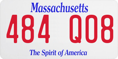 MA license plate 484QO8