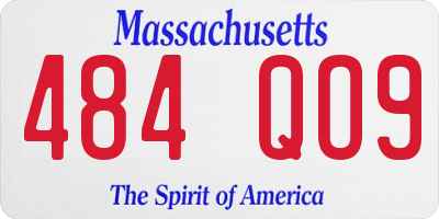 MA license plate 484QO9