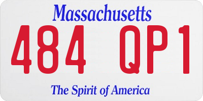 MA license plate 484QP1