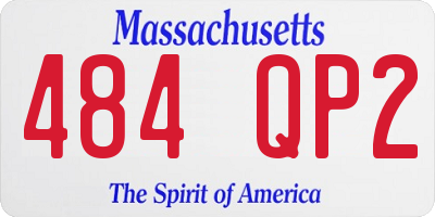 MA license plate 484QP2