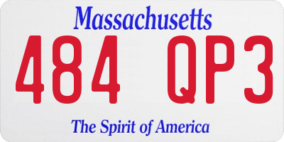 MA license plate 484QP3