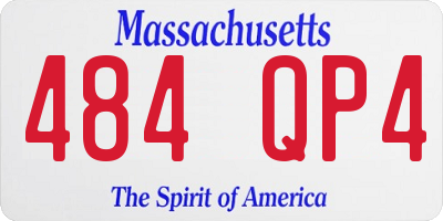 MA license plate 484QP4