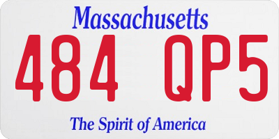 MA license plate 484QP5