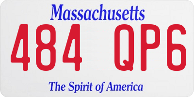 MA license plate 484QP6