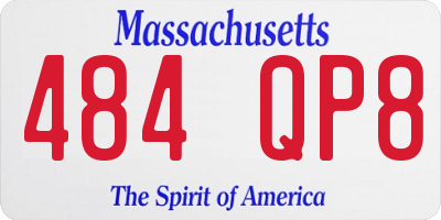 MA license plate 484QP8