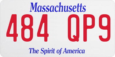 MA license plate 484QP9