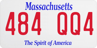 MA license plate 484QQ4