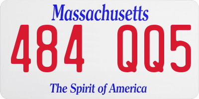 MA license plate 484QQ5