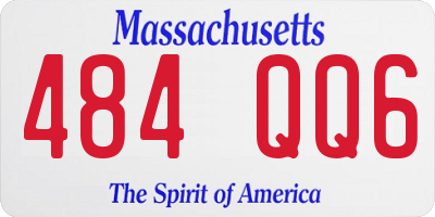 MA license plate 484QQ6
