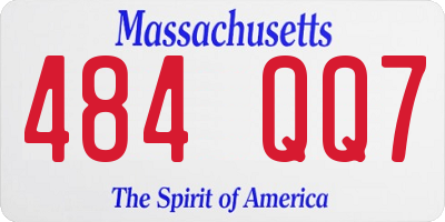 MA license plate 484QQ7