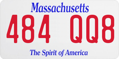 MA license plate 484QQ8