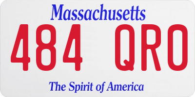 MA license plate 484QR0