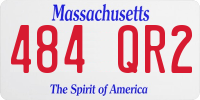 MA license plate 484QR2