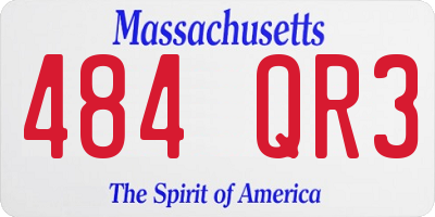 MA license plate 484QR3
