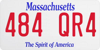 MA license plate 484QR4