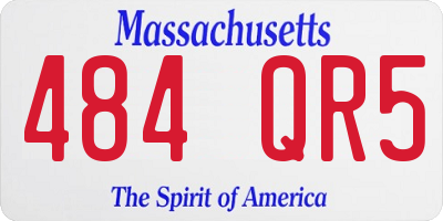 MA license plate 484QR5
