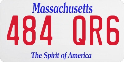 MA license plate 484QR6