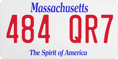 MA license plate 484QR7