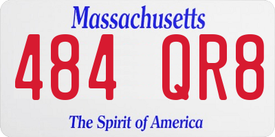MA license plate 484QR8