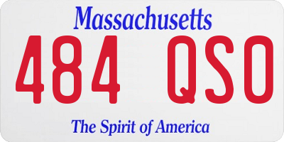 MA license plate 484QS0