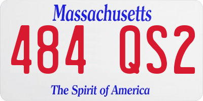 MA license plate 484QS2