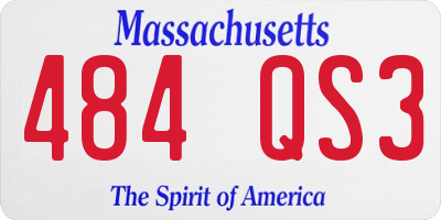 MA license plate 484QS3