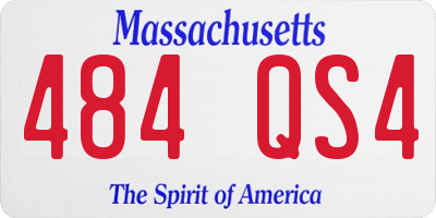 MA license plate 484QS4