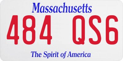 MA license plate 484QS6