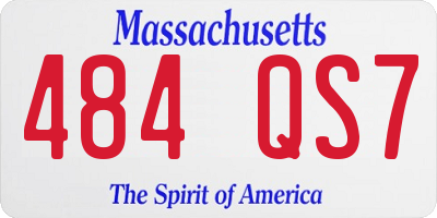 MA license plate 484QS7