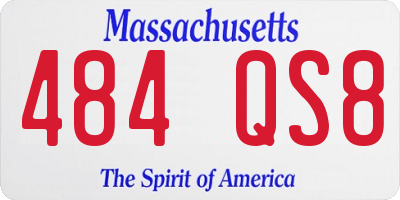 MA license plate 484QS8