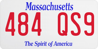 MA license plate 484QS9