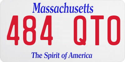 MA license plate 484QT0