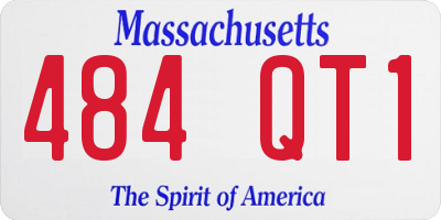 MA license plate 484QT1