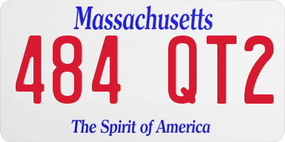 MA license plate 484QT2