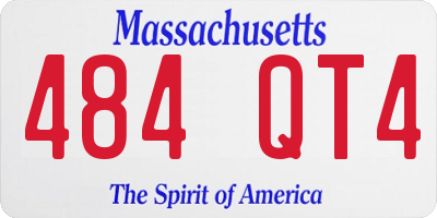 MA license plate 484QT4