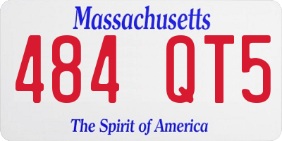 MA license plate 484QT5