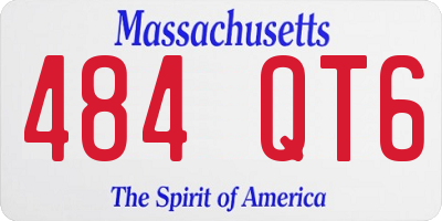 MA license plate 484QT6