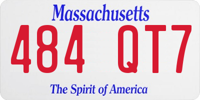 MA license plate 484QT7