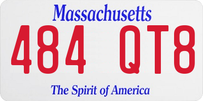 MA license plate 484QT8