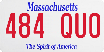 MA license plate 484QU0