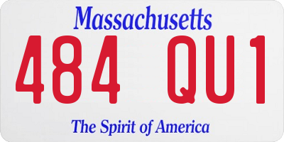 MA license plate 484QU1