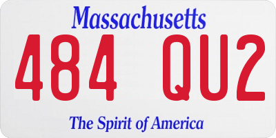 MA license plate 484QU2