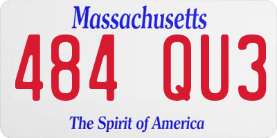 MA license plate 484QU3