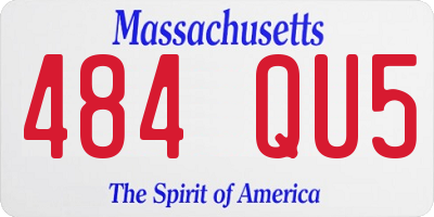 MA license plate 484QU5