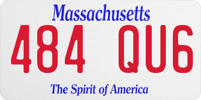 MA license plate 484QU6
