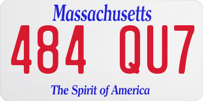 MA license plate 484QU7