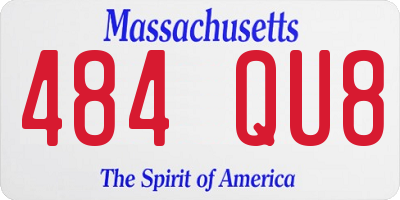 MA license plate 484QU8