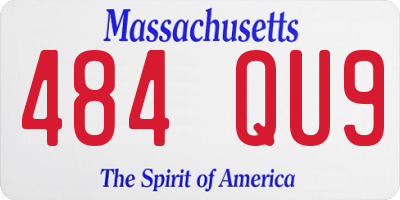 MA license plate 484QU9