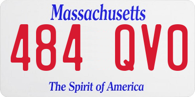 MA license plate 484QV0